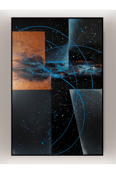 SPECTRUM III 120x80 cm NOWOCZESNY OBRAZ NAMALOWANY NA PŁÓTNIE